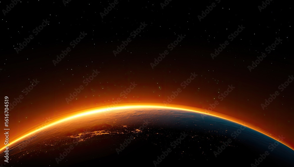 Fototapeta premium Earth sunrise from space (2)