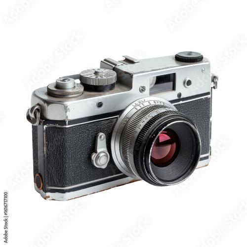 Vintage silver and black camera