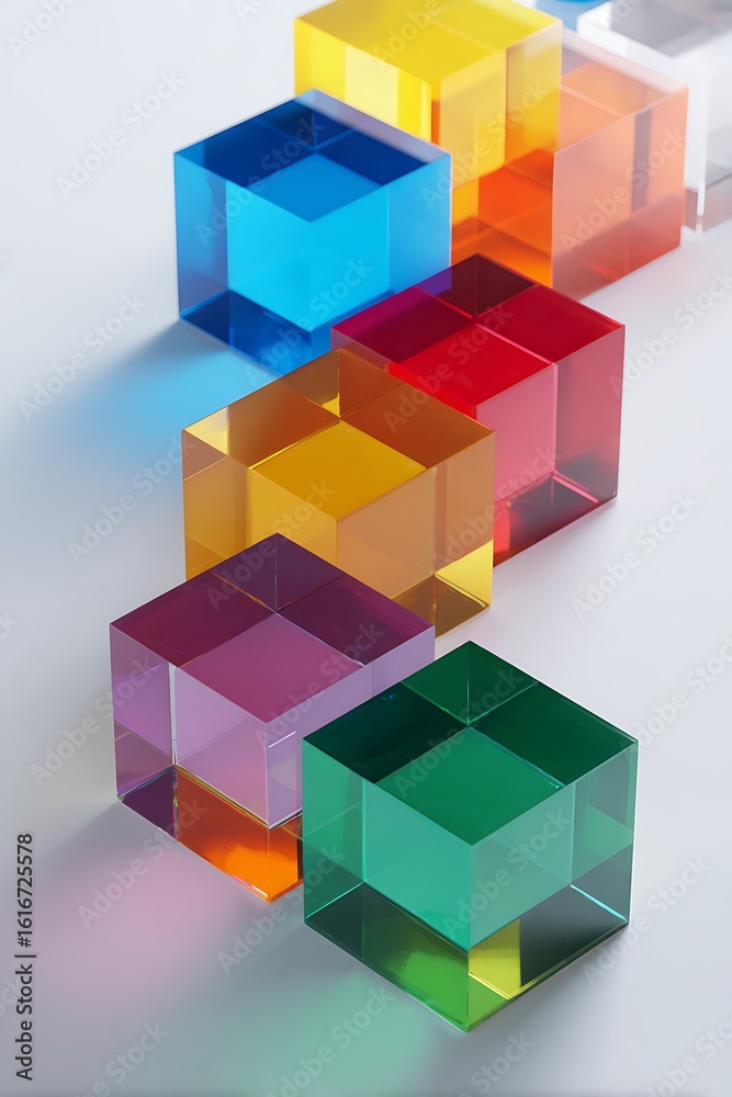 Obraz premium abstract colorful cubes