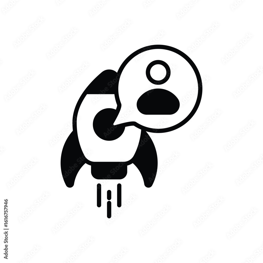 Naklejka premium Personal Start icon vector