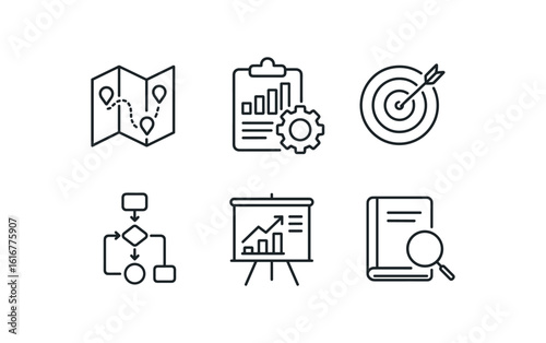 straight perfect stroke icon mono icons style isolated efficiency epert waste elimination map efficiency epert capacity planner efficiency epert productivity benchmark efficiency epert