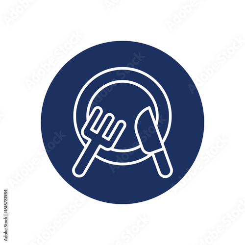 Dish icon vector