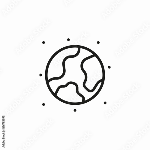 earth planet icon sign vector