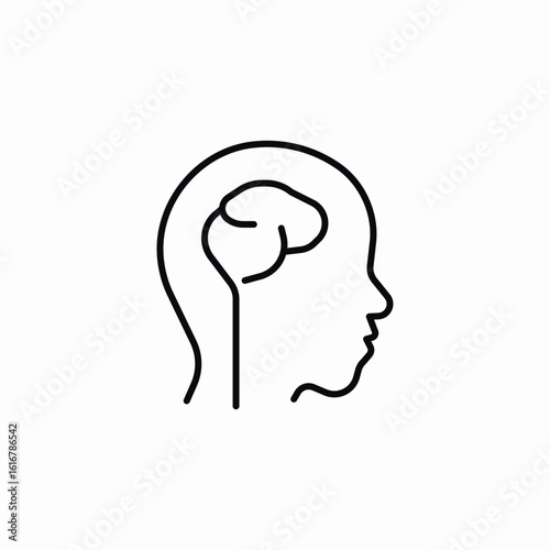 head brain (2) icon sign vector