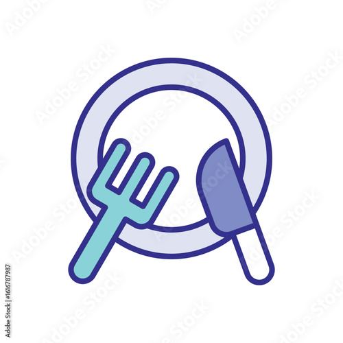 Dish icon vector