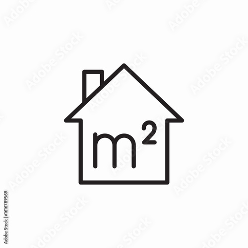 house area square icon sign vector