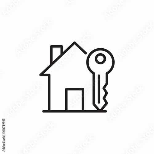 house key icon sign vector