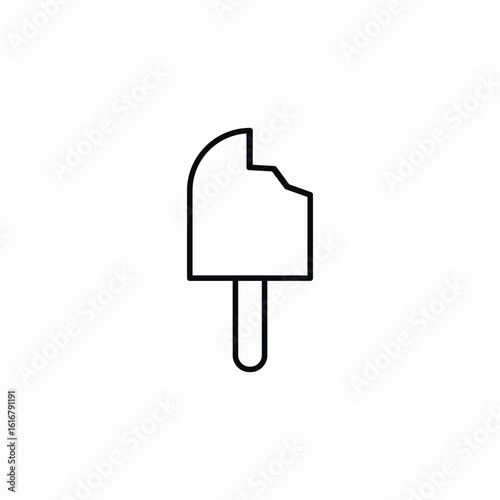 icecream stick icon sign vector