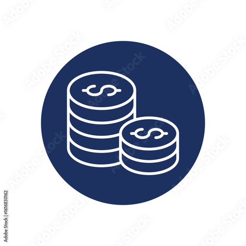 Coins icon vector