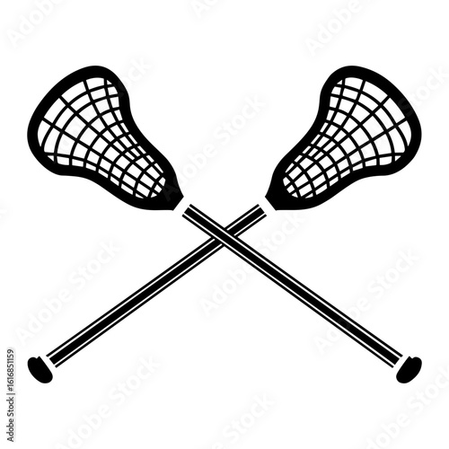 Crossed Lacrosse Sticks