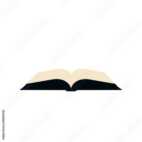 An open book with a neutral color scheme.