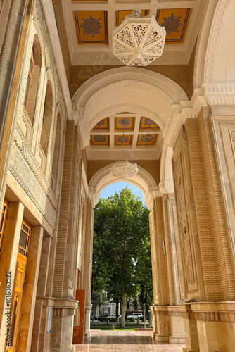 The interior structure of an opera theater in Tashkent, Uzbekistan 