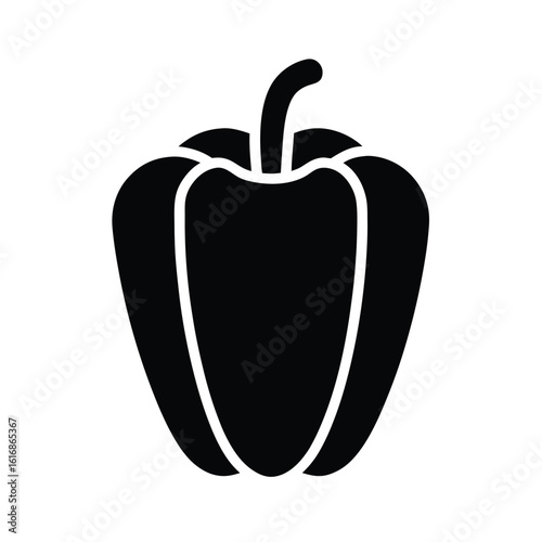 Paprika Puff Trace Icon Vector Illustration