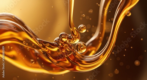 Wallpaper Mural Liquid gold abstract, flowing fluid with ethereal light and smooth viscosity and depth Torontodigital.ca