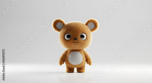 Teddy bear soft toy isolated on white background