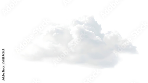 Realistic white cloud sky element isolated on transparent background fluffy clouds in Cutout isolate