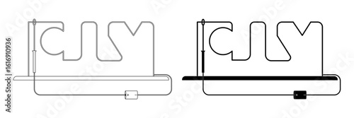 wire loop game, or buzz wire icon set isolated on white background