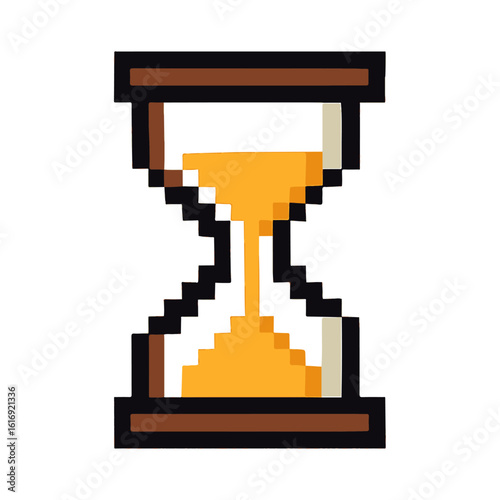 pixel icon Hourglass on white background vector
Vector icon pixel art