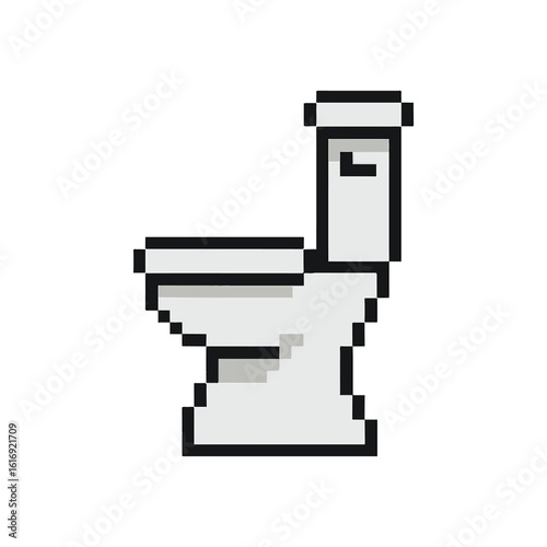 pixel icon toilet on white background vector
Vector icon pixel art