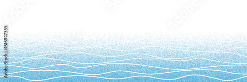 Ripples and water waves, sea surface, vector natural background, banner
