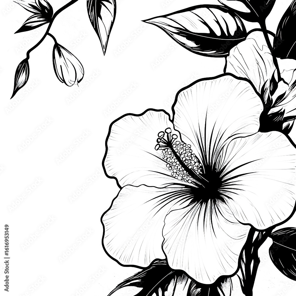 Fototapeta premium Flower sketch