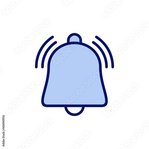 Bell icon vector. Notification sign and symbol for web site design