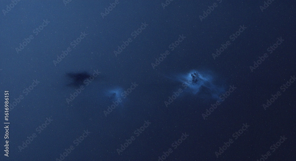Fototapeta premium Mysterious Underwater Bioluminescent Blooms