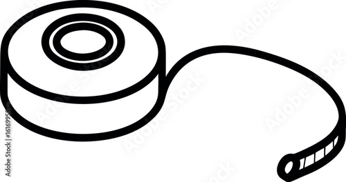 Measuring Tape Coiled Vector Illustration