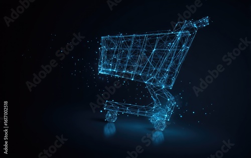 Abstract shopping cart graphic