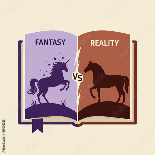 Fantasy vs Reality: Unicorn and Horse Comparison.