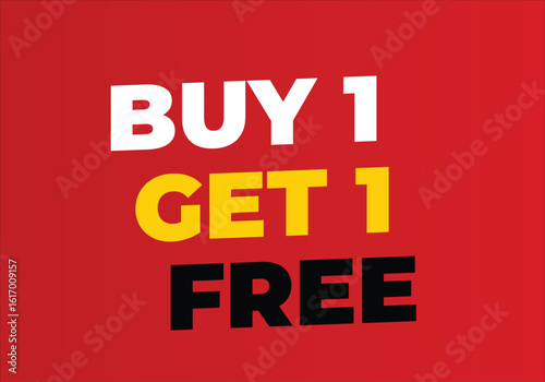 "Buy 1 Get 1 Free – Bold Promotional Sale Banner Design"
