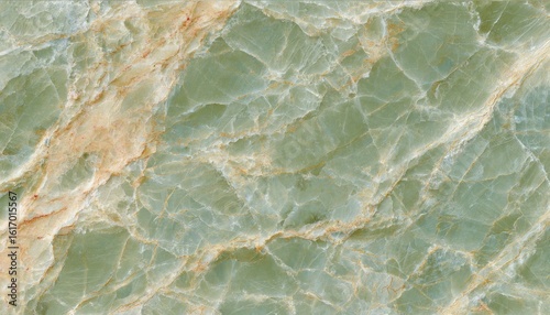 Sage green marble texture with tan and white veins forming a natural abstract pattern for backgrounds
