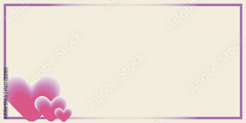 A background or frame that can be used for greeting cards, invitations, or other visual materials related to the theme of love or Valentine's Day.