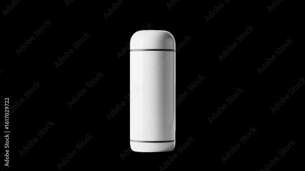 Simple white thermos flask isolated on transparent background Simple white thermos flask isolated on transparent background