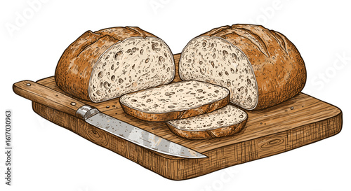 Loaf of Bread Illustration