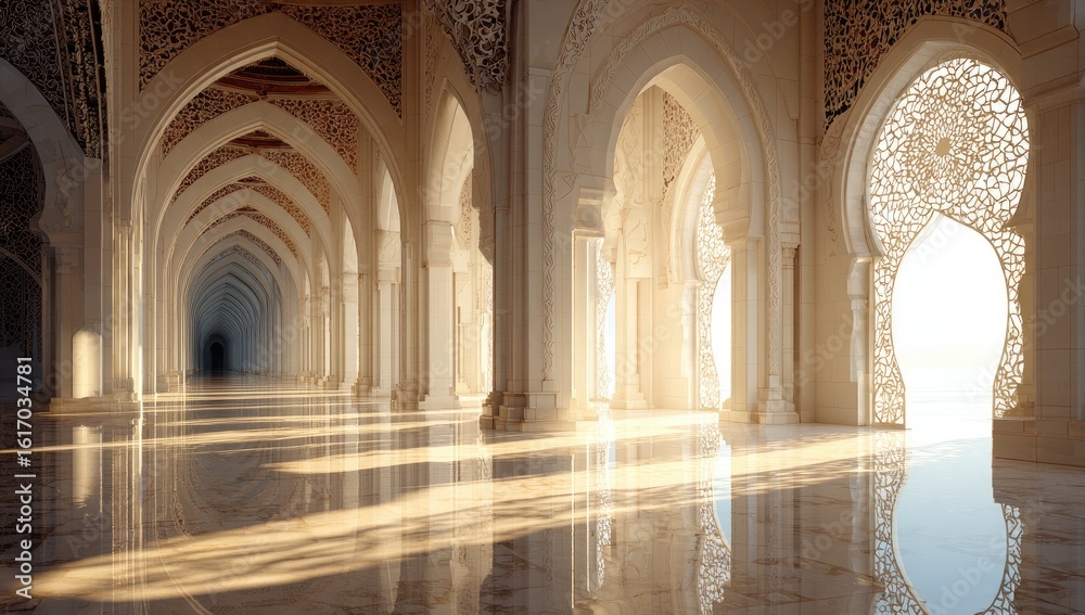 Fototapeta premium Sunlight-drenched Islamic architecture