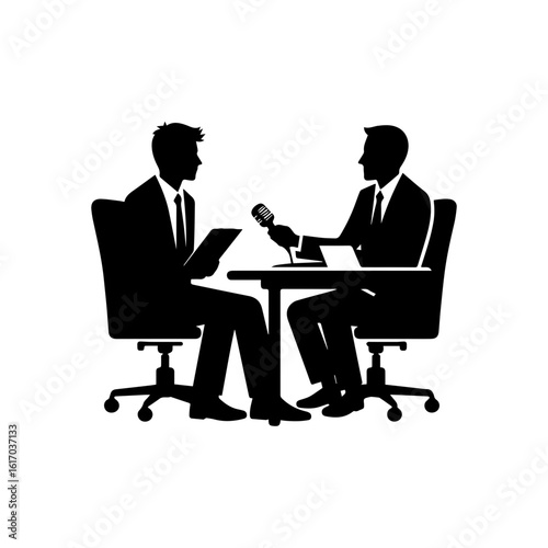 HR manager interviewing a candidate at a desk