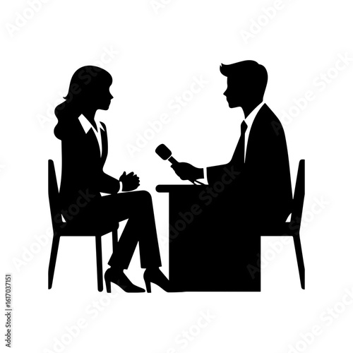 HR manager interviewing a candidate at a desk