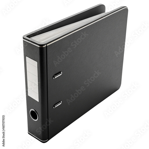 Organized documents in sleek black binder, archival quality for professional business filing