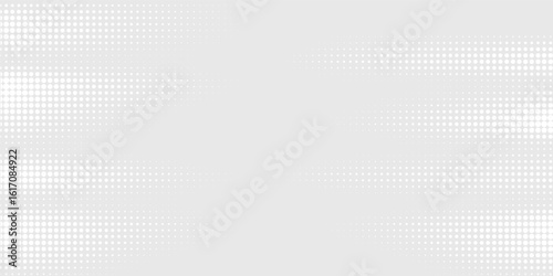 Grey white dot technology texture background. Math and science concept.