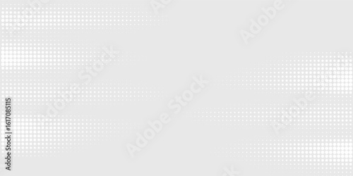 Grey white dot technology texture background. Math and science concept.