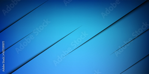 Minimalist abstract background featuring a smooth blue gradient with sleek diagonal shadow lines creating a sense of depth and motion. The clean, 