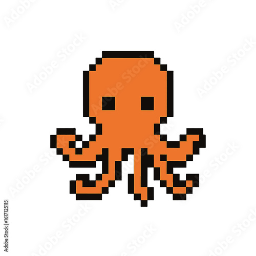 pixel icon octopus on white background vector
Vector icon pixel art