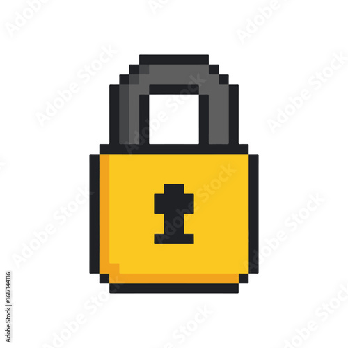 pixel icon lock on white background vector
Vector icon pixel art