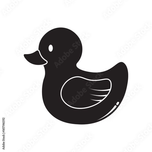 flat icon vector of children's duck toy