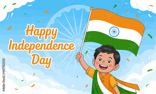 ashoka chakra, happy independence day indian, independence day india, India flag celebration with happy child holding waving national flag