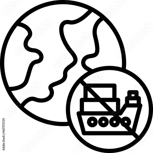 Embargo line icon
