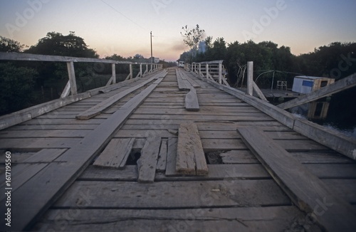 Typical bridge on Transpantaneira, Pantanal, Brazil, South America