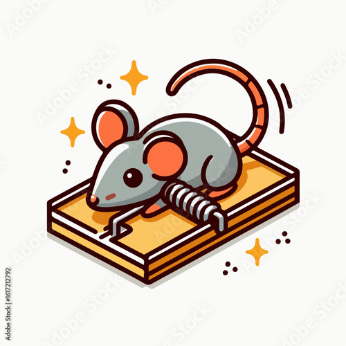 mouse trap vector illustration