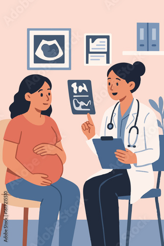 Flat Vector Healthy Pregnancy Support